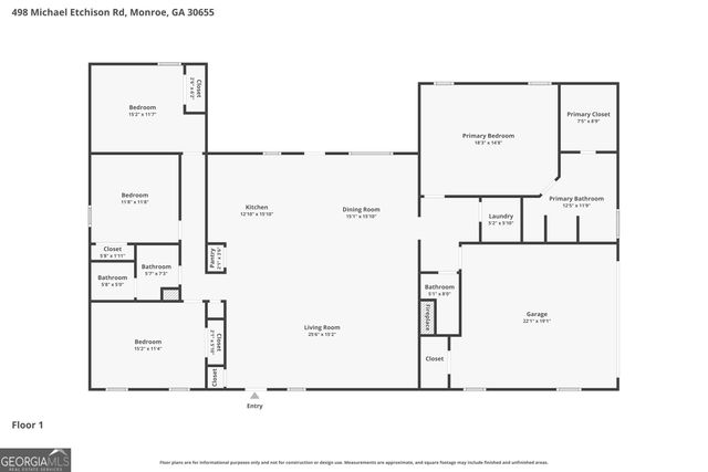 498 Michael Etchinson Road, Monroe, GA 30655