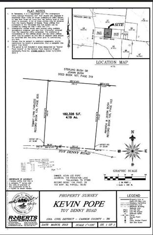 1260 Toy Denny Rd, Bradyville, TN 37026