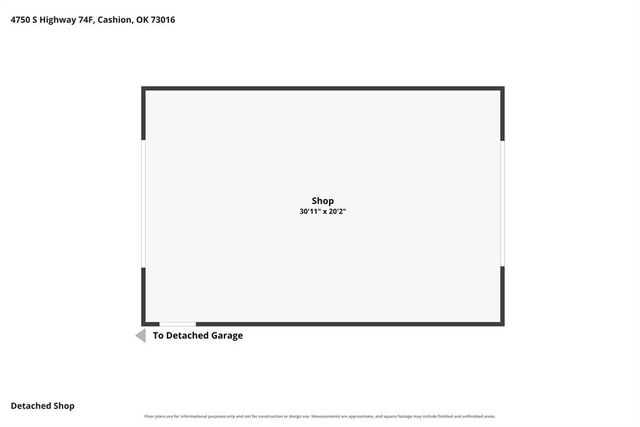 4750 S Highway 74F Highway, Cashion, OK 73016
