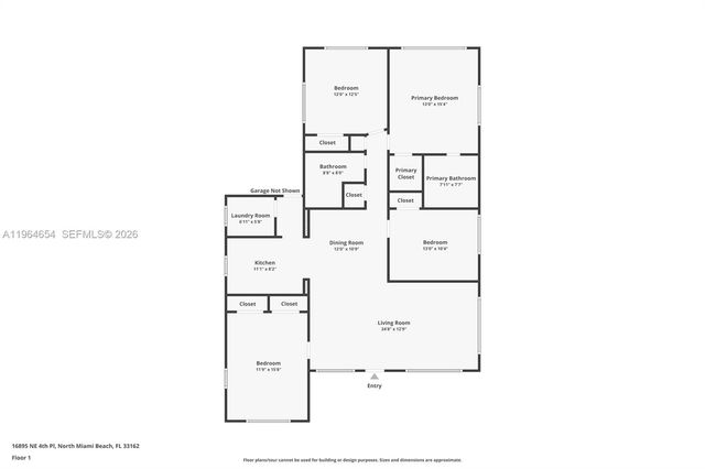 16895 NE 4th Pl, North Miami Beach, FL 33162