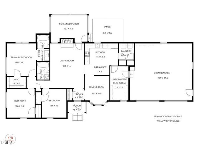 1900 Middle Ridge Drive, Willow Spring, NC 27592