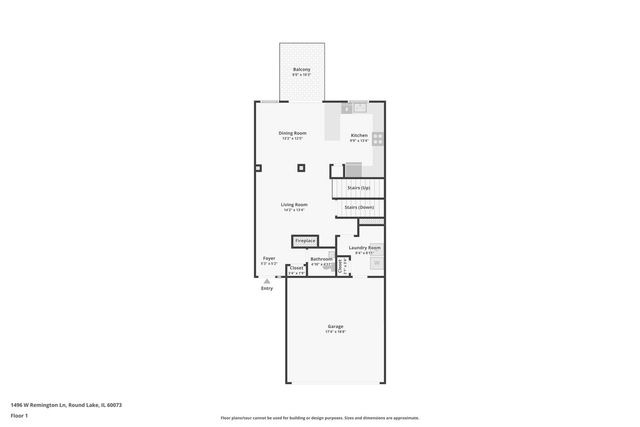 1496 W Remington Lane 1496, Round Lake, IL 60073