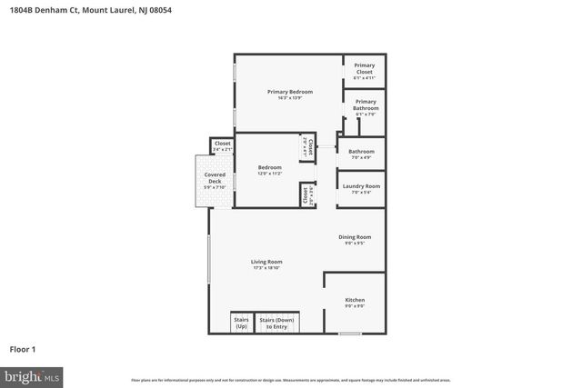 1804B DENHAM CT, Mount Laurel, NJ 08054