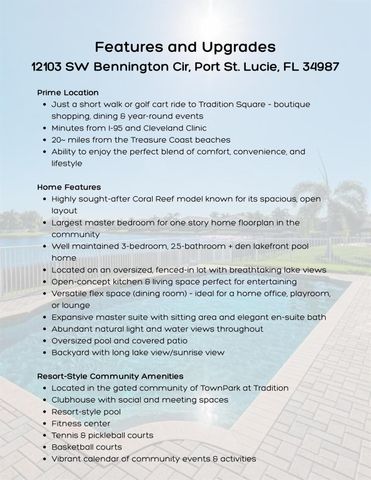 12103 SW Bennington Circle, Port St Lucie, FL 34987
