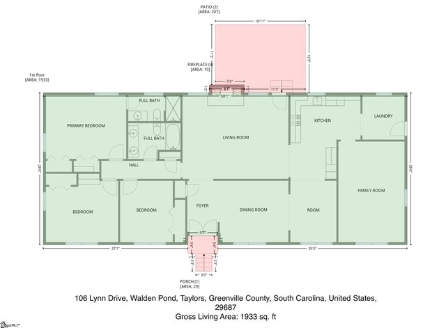 106 Lynn Drive, Taylors, SC 29687