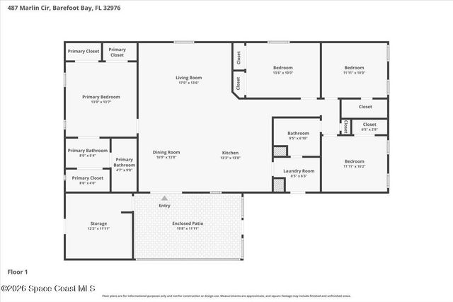 487 N Marlin Circle, Barefoot Bay, FL 32976