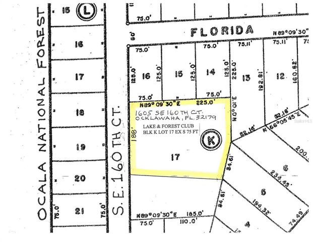 1605 SE 160TH COURT, Ocklawaha, FL 32179