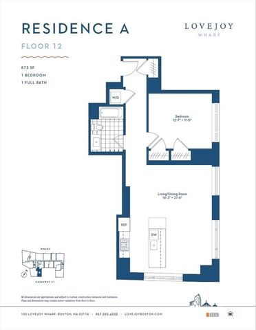 100 Lovejoy Wharf 12-A, Boston, MA 02114