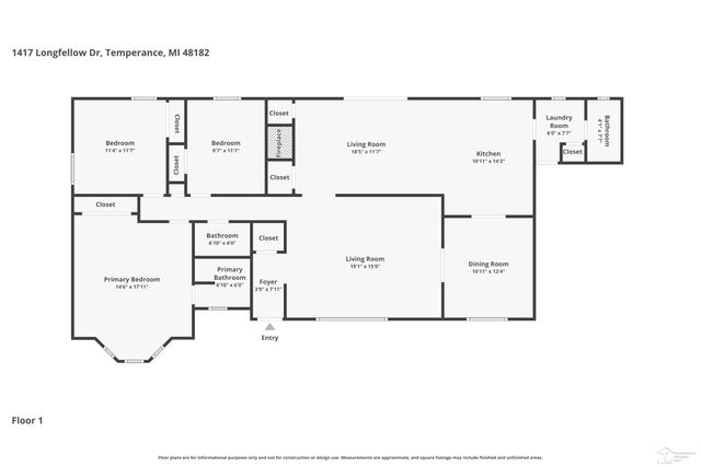 1417 Longfellow Drive, Temperance, MI 48182