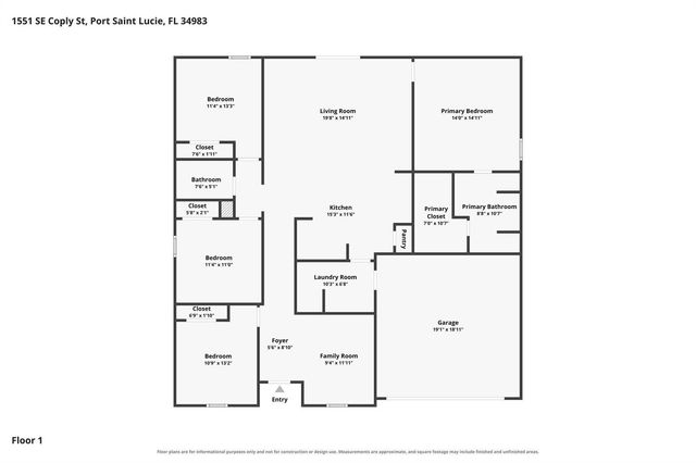 1551 SE COPLY Street, Port St. Lucie, FL 34983