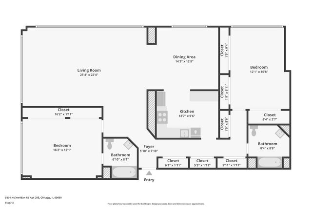 5801 N Sheridan Road 3D, Chicago, IL 60660