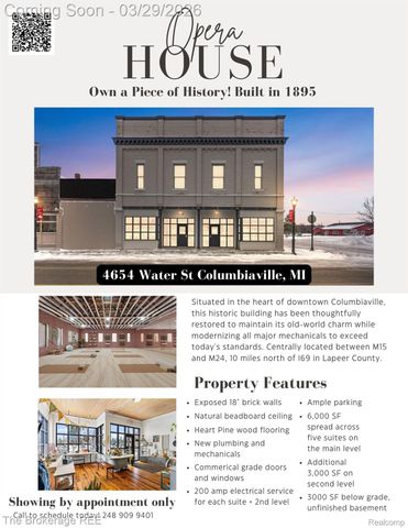 4654 WATER Street, Columbiaville Village, MI 48421