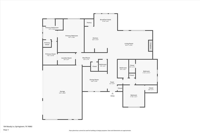 104 Maudy Lane, Springtown, TX 76082