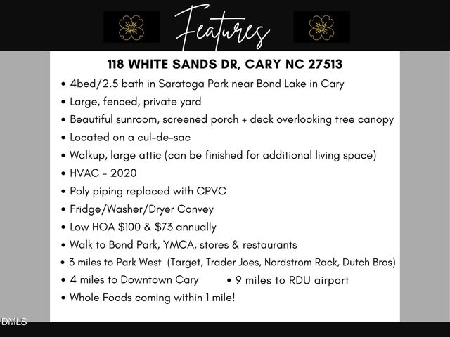 118 White Sands Drive, Cary, NC 27513