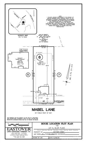 2525 Mabel Lane, Monroe, NC 28110