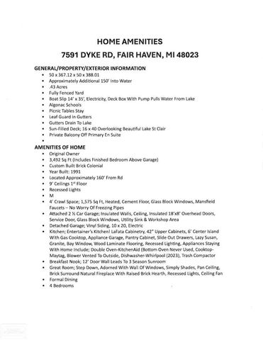 7591 Dyke Road, Ira Twp, MI 48023