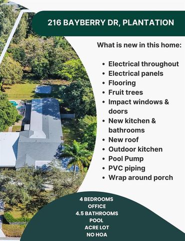 216 Bayberry Drive, Plantation, FL 33317