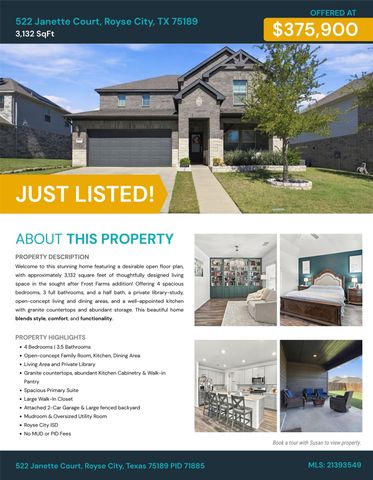 522 Janette Court, Royse City, TX 75189