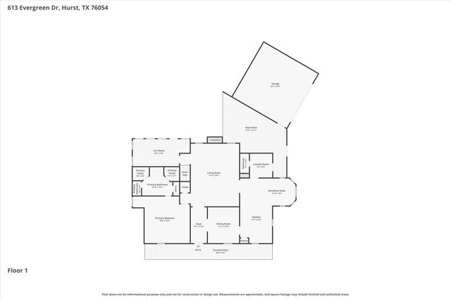 613 Evergreen Drive, Hurst, TX 76054