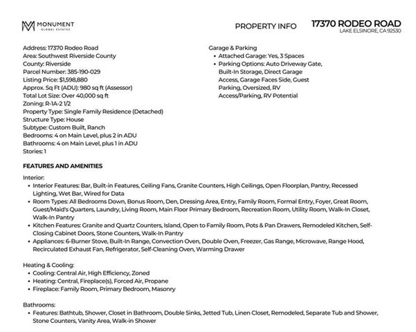 17370 Rodeo Road, Lake Elsinore, CA 92530