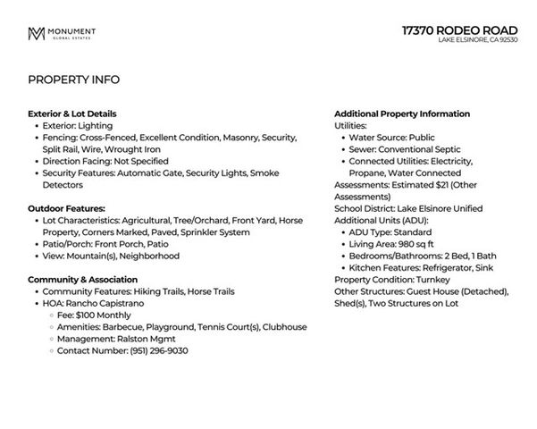 17370 Rodeo Road, Lake Elsinore, CA 92530