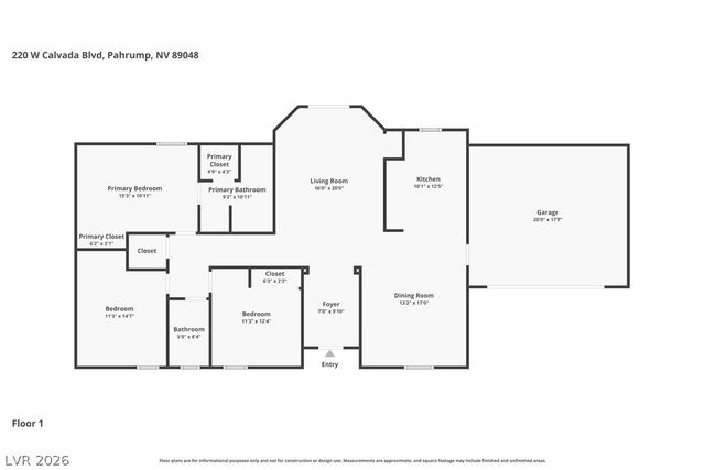 220 West Calvada Boulevard, Pahrump, NV 89048