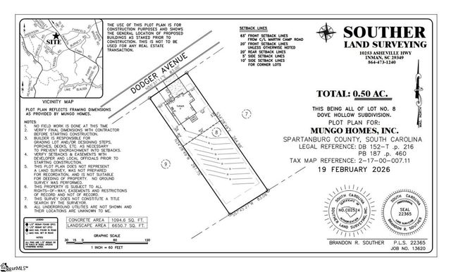 431 Dodger Avenue Lot 8, Chesnee, SC 29323