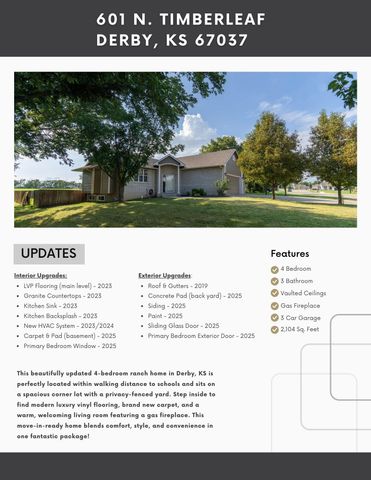601 N Timberleaf Dr, Derby, KS 67037