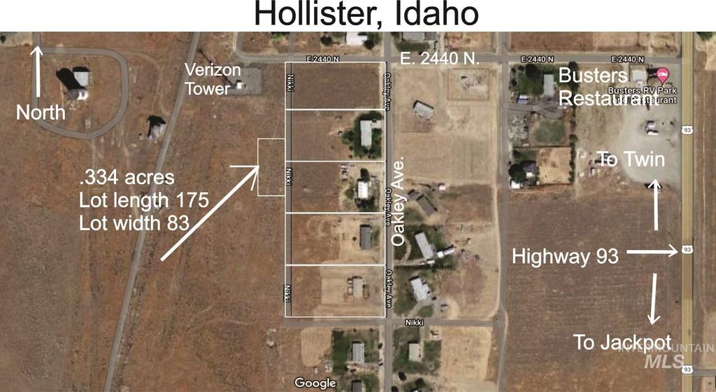 See Exhibit A, Hollister, ID 83301