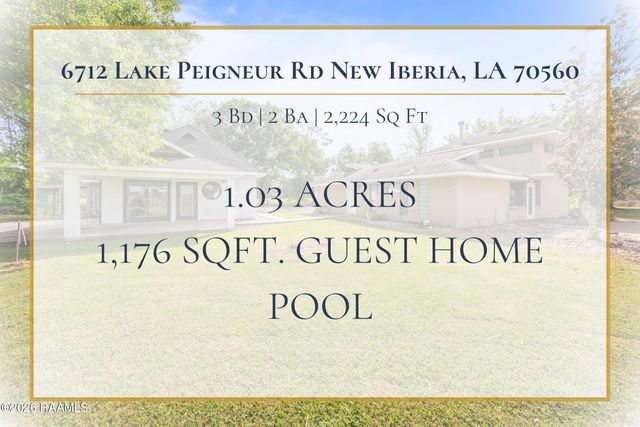 6712 Lake Peigneur Road, New Iberia, LA 70560
