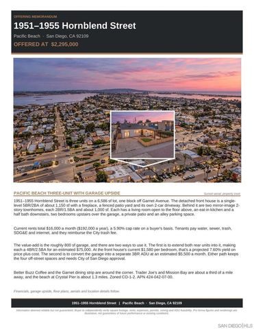 1951 55 Hornblend St., San Diego, CA 92109