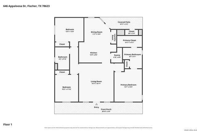 646 Appaloosa Dr, Fischer, TX 78623