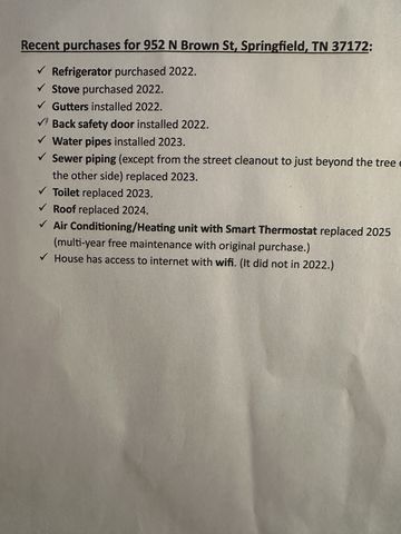 952 N Brown St, N, Springfield, TN 37172