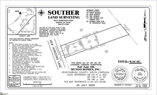 7050 New Horizons Lane Lot 87, Boiling Springs, SC 29316
