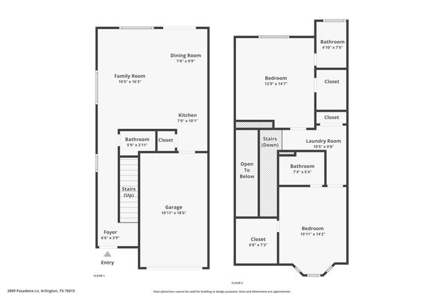 2809 Pasadena Lane, Arlington, TX 76015