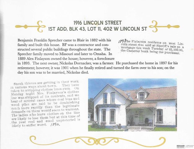 1916 Lincoln Street, Blair, NE 68008