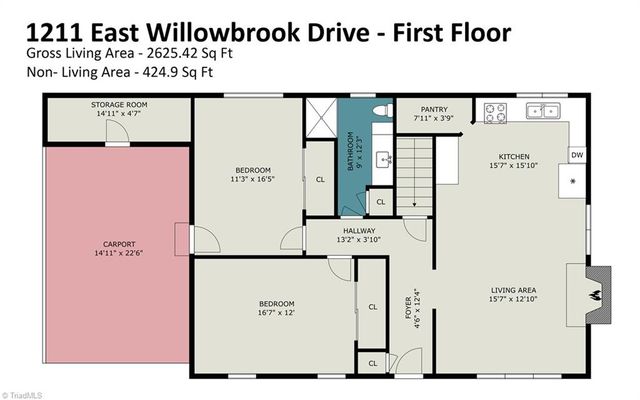 1211 E Willowbrook Drive, Burlington, NC 27215