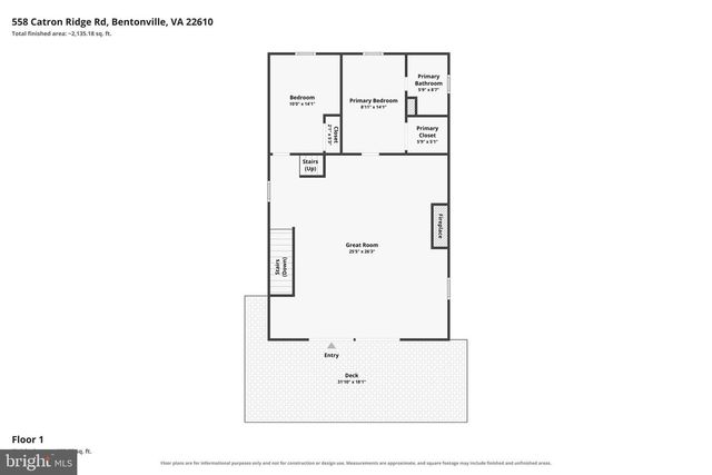 558 CATRON RIDGE RD, Bentonville, VA 22610