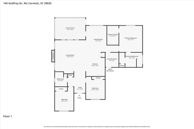 140 Godfrey Drive 135 B, Mc Cormick, SC 29835
