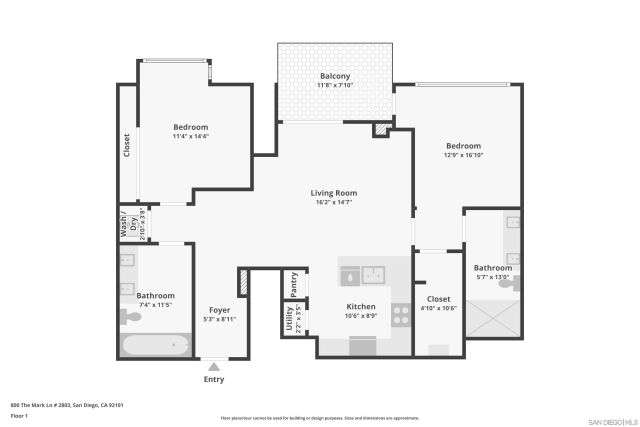 800 The Mark Lane 607, San Diego, CA 92101