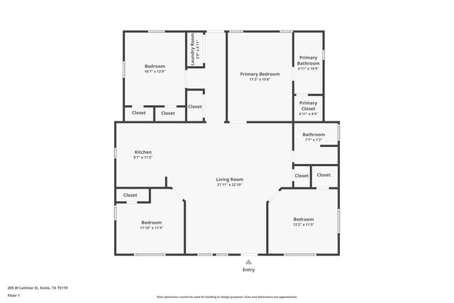 205 W Latimer Street, Ennis, TX 75119