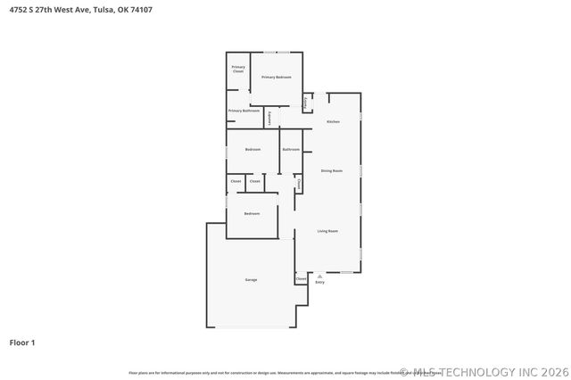 4752 S 27TH West Avenue, Tulsa, OK 74107