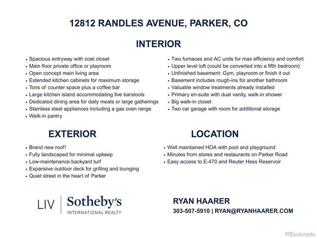 12812 Randles Avenue, Parker, CO 80134