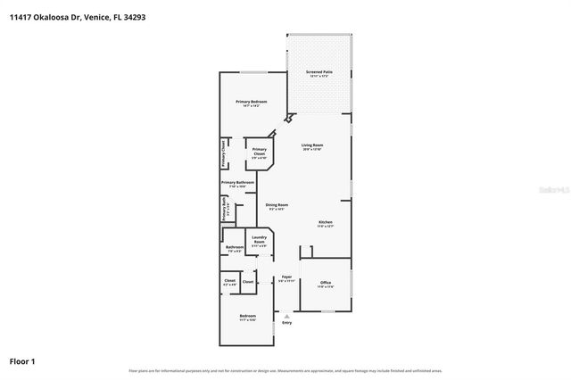 11417 OKALOOSA DRIVE, Venice, FL 34293