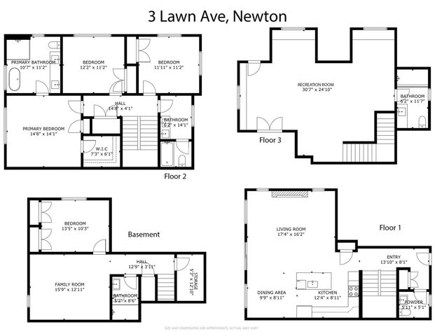3 Lawn Ave 1, Newton, MA 02460