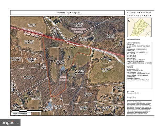438 GROUND HOG COLLEGE RD, West Chester, PA 19382