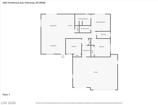 2981 Ponderosa Avenue, Pahrump, NV 89048