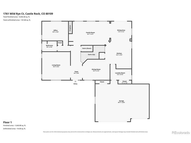 1761 Wild Rye Ct, Castle Rock, CO 80109