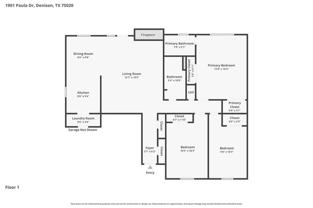 1901 Paula Drive, Denison, TX 75020