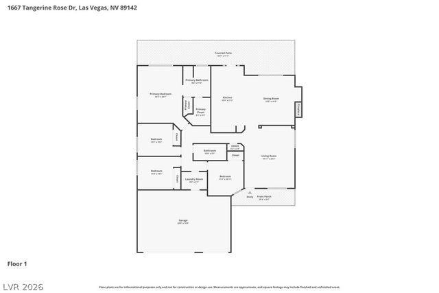 1667 Tangerine Rose Drive, Las Vegas, NV 89142